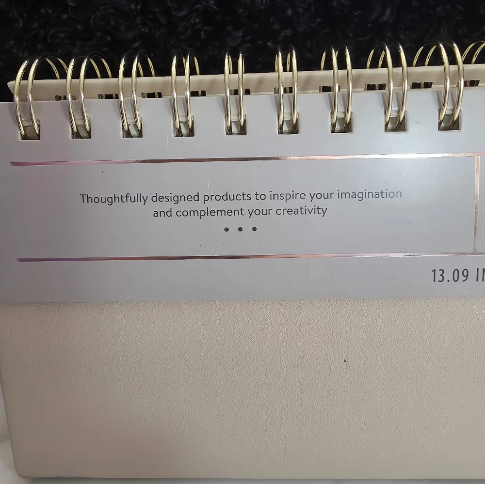 Gold Spiral Desk Planner